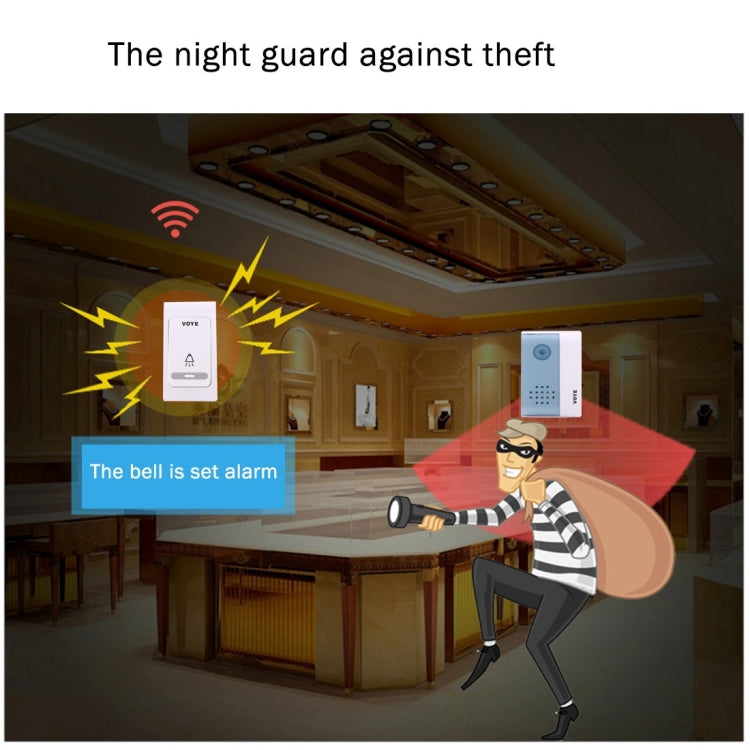 VOYE V004B2 Wireless Smart Music Home Doorbell with Dual Receiver, Remote Control Distance: 120m (Open Air) - free shipping - PMC TechLife - Order now!