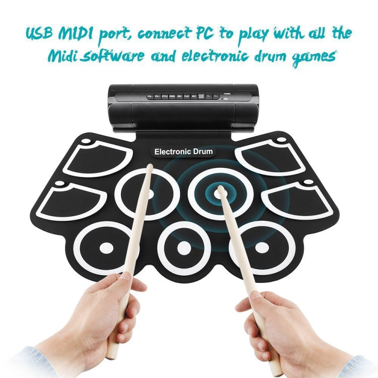 MD760 USB Electronic Drum Percussion Thicken Silicone Hand Roll Drum - Percussion Instruments by PMC TechLife | Online Shopping South Africa | PMC TechLife