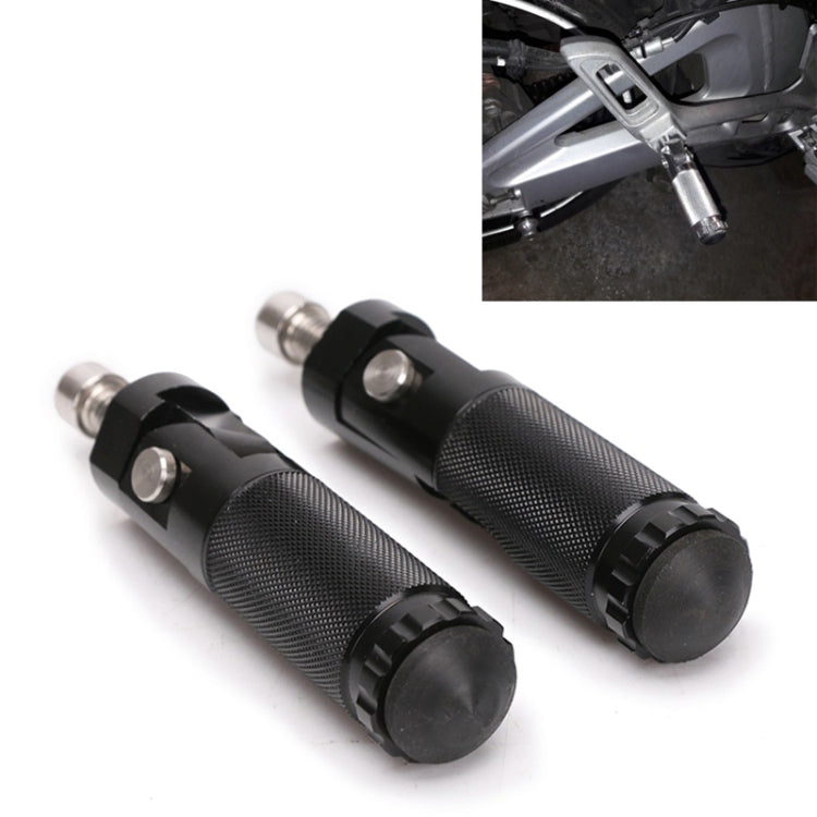 Speedpark 1 Pair Universal Folding Footrests Footpegs Foot Rests Pegs Rear Pedals Set 8mm Install Bolts (Black) - Others by Speedpark | Online Shopping South Africa | PMC TechLife | Buy Now Pay Later Mobicred