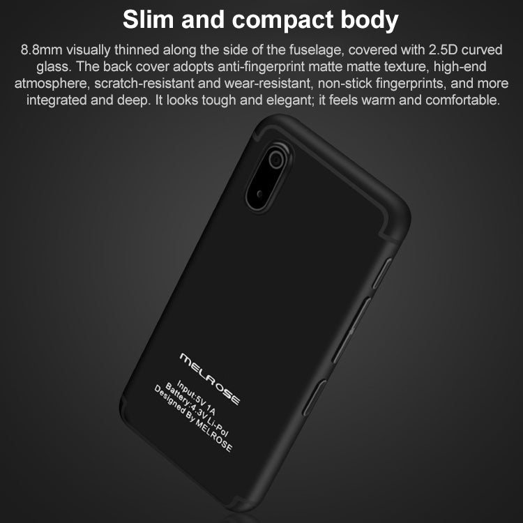 MELROSE S9X, 1GB+8GB, 2.45 inch, Android 5.1 MTK6580 Quad Core, Support Bluetooth / WiFi, Network: 3G(Black) - free shipping - PMC TechLife - Order now!