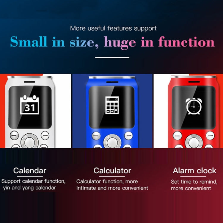 Satrend K8 Mini Mobile Phone, 1.0 inch, Hands Free Bluetooth Dialer Headphone, MP3 Music, Dual SIM, Network: 2G(Green) - free shipping - PMC TechLife - Order now!