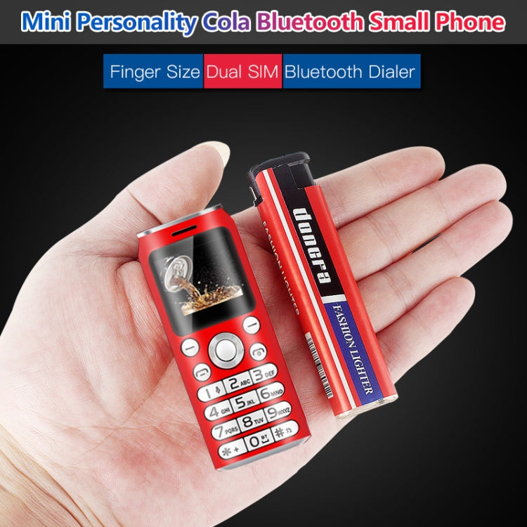 Satrend K8 Mini Mobile Phone, 1.0 inch, Hands Free Bluetooth Dialer Headphone, MP3 Music, Dual SIM, Network: 2G(Blue) - free shipping - PMC TechLife - Order now!