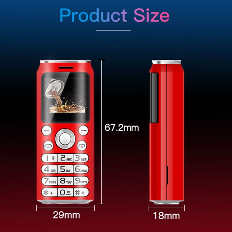Satrend K8 Mini Mobile Phone, 1.0 inch, Hands Free Bluetooth Dialer Headphone, MP3 Music, Dual SIM, Network: 2G(Blue) - free shipping - PMC TechLife - Order now!