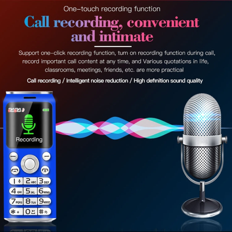 Satrend K8 Mini Mobile Phone, 1.0 inch, Hands Free Bluetooth Dialer Headphone, MP3 Music, Dual SIM, Network: 2G(Red) - free shipping - PMC TechLife - Order now!