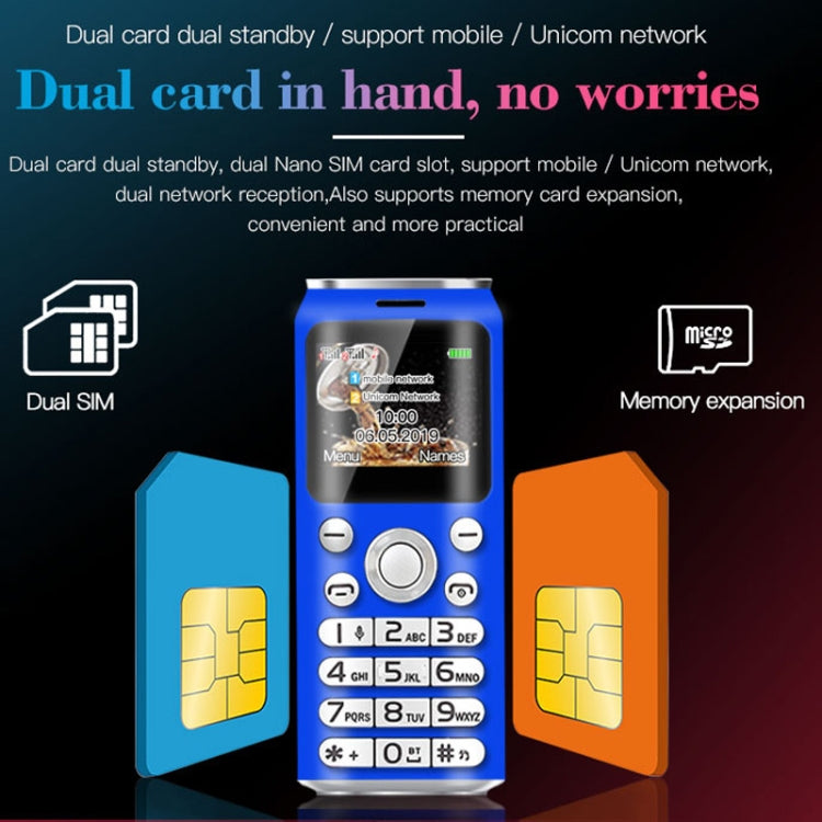Satrend K8 Mini Mobile Phone, 1.0 inch, Hands Free Bluetooth Dialer Headphone, MP3 Music, Dual SIM, Network: 2G(Red) - free shipping - PMC TechLife - Order now!