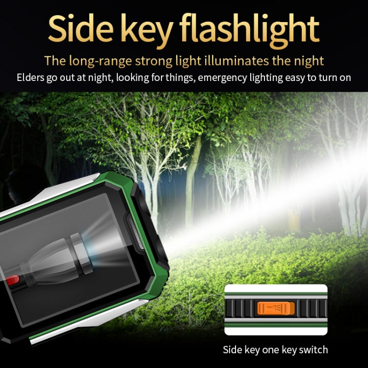 A6 Triple Proofing Elder Phone, Waterproof Shockproof Dustproof, 6800mAh Battery, 2.4 inch, 21 Keys, Bluetooth, LED Flashlight, FM, SOS, Dual SIM, Network: 2G(Black) - Others by PMC TechLife | Online Shopping South Africa | PMC TechLife