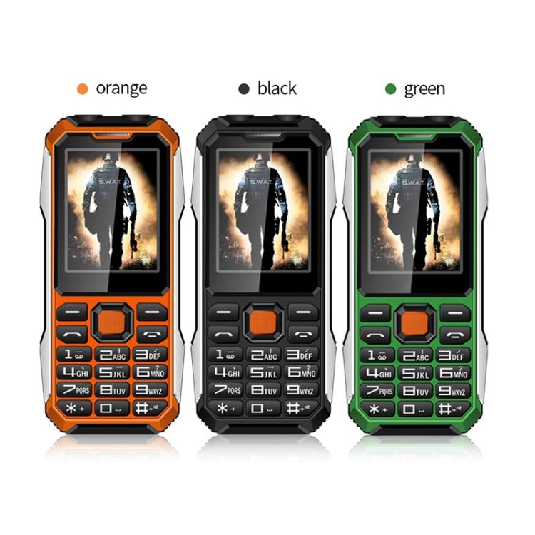 A6 4G Full Network Triple Proofing Elder Phone, Waterproof Shockproof Dustproof, 6800mAh Battery, 2.4 inch, 21 Keys, LED Flashlight, FM, SOS, Dual SIM, Network: 4G(Green) - Others by PMC TechLife | Online Shopping South Africa | PMC TechLife