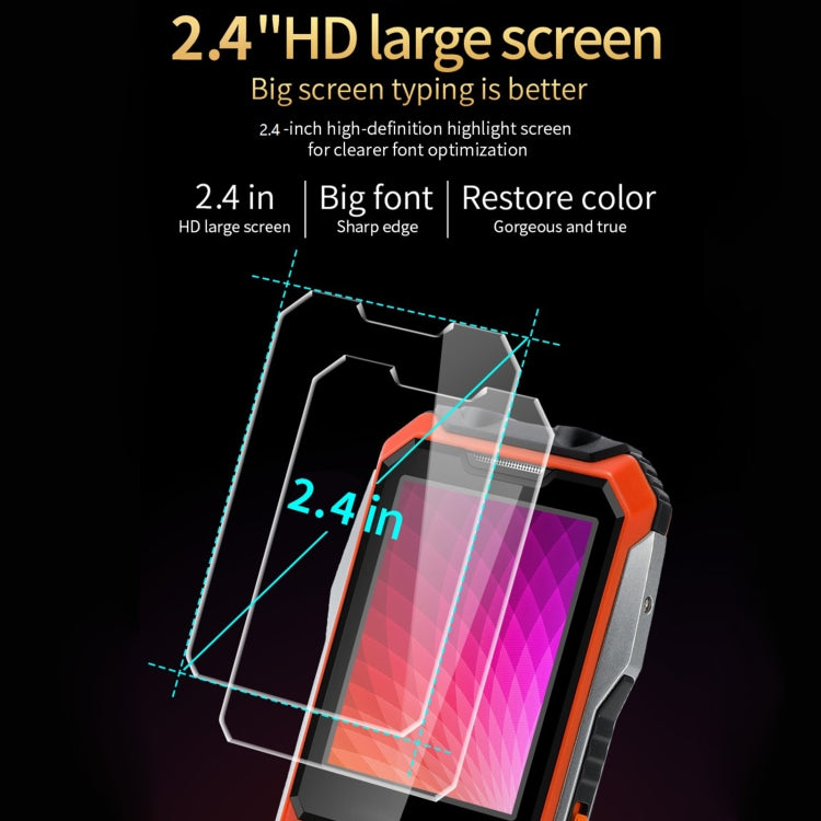 A6 4G Full Network Triple Proofing Elder Phone, Waterproof Shockproof Dustproof, 6800mAh Battery, 2.4 inch, 21 Keys, LED Flashlight, FM, SOS, Dual SIM, Network: 4G(Orange) - Others by PMC TechLife | Online Shopping South Africa | PMC TechLife