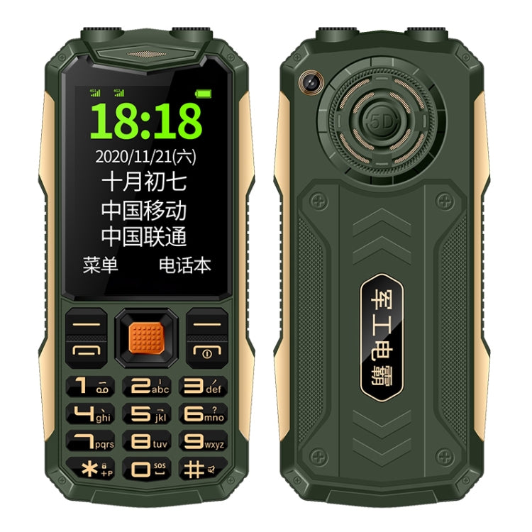 K1 Triple Proofing Elder Phone, Waterproof Shockproof Dustproof, 4800mAh Battery, 2.4 inch, 21 Keys, Bluetooth, LED Flashlight, FM, SOS, Dual SIM, Network: 2G (Green) - Others by PMC TechLife | Online Shopping South Africa | PMC TechLife