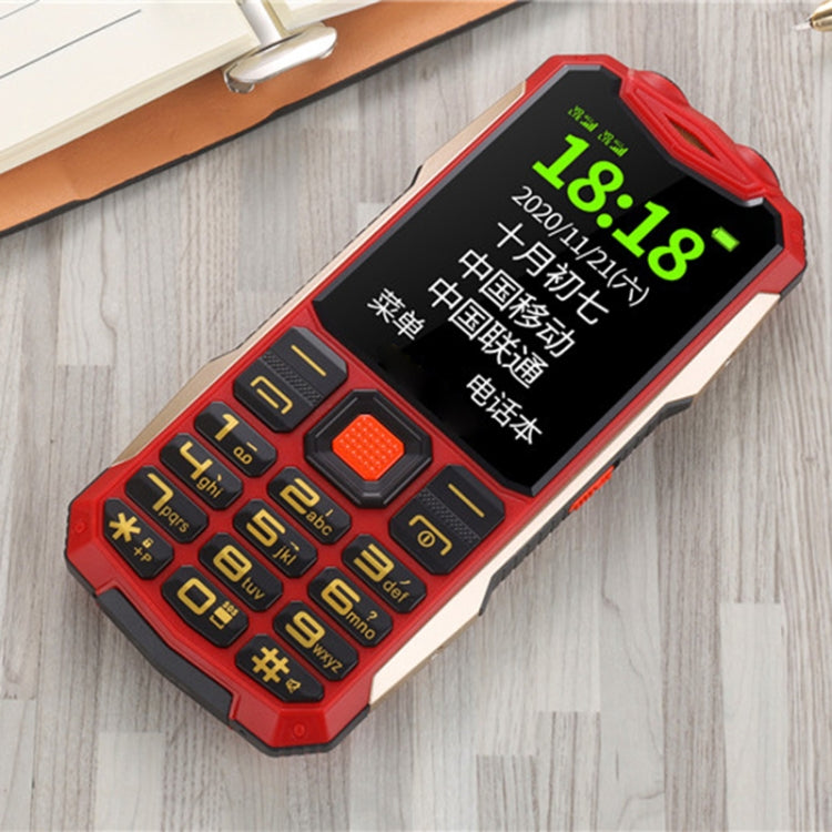 K1 Triple Proofing Elder Phone, Waterproof Shockproof Dustproof, 4800mAh Battery, 2.4 inch, 21 Keys, Bluetooth, LED Flashlight, FM, SOS, Dual SIM, Network: 2G (Red) - Others by PMC TechLife | Online Shopping South Africa | PMC TechLife