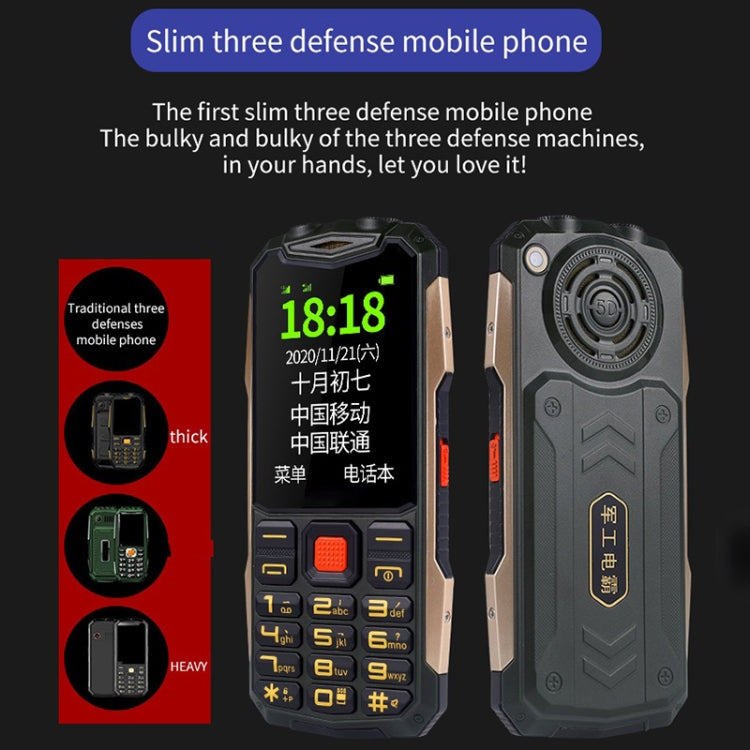 K1 Triple Proofing Elder Phone, Waterproof Shockproof Dustproof, 4800mAh Battery, 2.4 inch, 21 Keys, Bluetooth, LED Flashlight, FM, SOS, Dual SIM, Network: 2G (Black) - free shipping - PMC TechLife - Order now!