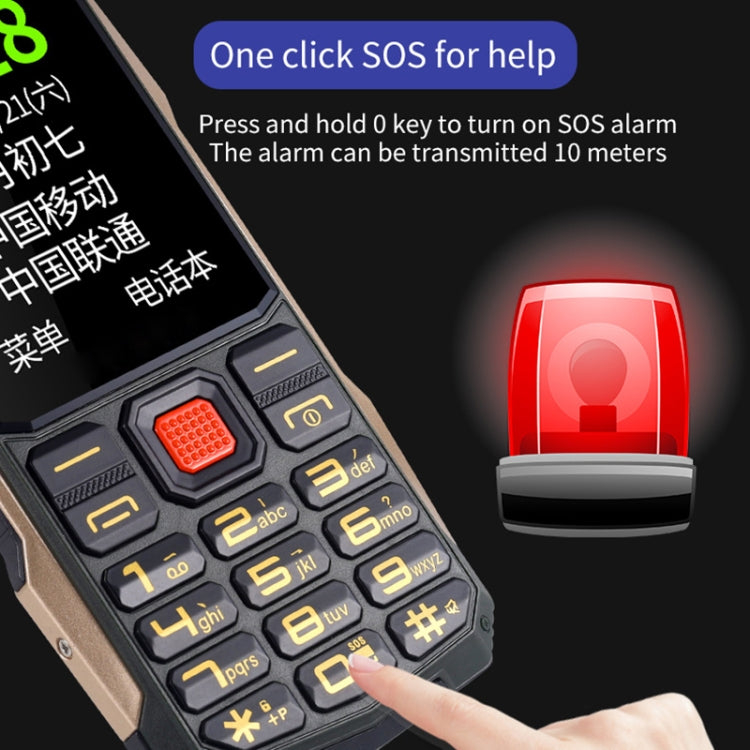 K1 Triple Proofing Elder Phone, Waterproof Shockproof Dustproof, 4800mAh Battery, 2.4 inch, 21 Keys, Bluetooth, LED Flashlight, FM, SOS, Dual SIM, Network: 2G (Red) - Others by PMC TechLife | Online Shopping South Africa | PMC TechLife
