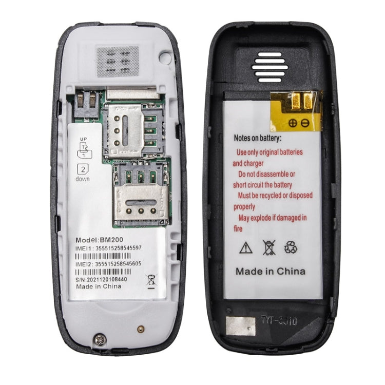 Mini BM200 Mobile Phone, 0.66 inch, MT6261D, 21 Keys, Bluetooth, MP3 Music, Dual SIM, Network: 2G (Grey) - Others by PMC TechLife | Online Shopping South Africa | PMC TechLife