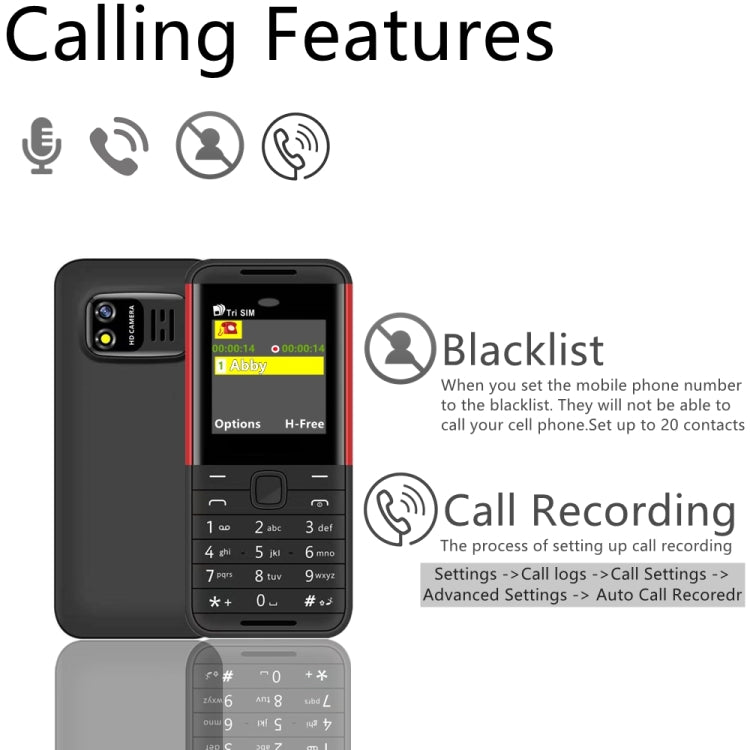 SERVO BM5310 Mini Mobile Phone, Russian Key, 1.33 inch, MTK6261D, 21 Keys, Support Bluetooth, FM, Magic Sound, Auto Call Record, GSM, Triple SIM (White) - free shipping - PMC TechLife - Order now!