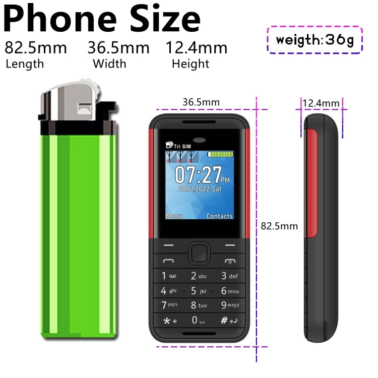 SERVO BM5310 Mini Mobile Phone, English Key, 1.33 inch, MTK6261D, 21 Keys, Support Bluetooth, FM, Magic Sound, Auto Call Record, GSM, Triple SIM (Yellow) - free shipping - PMC TechLife - Order now!