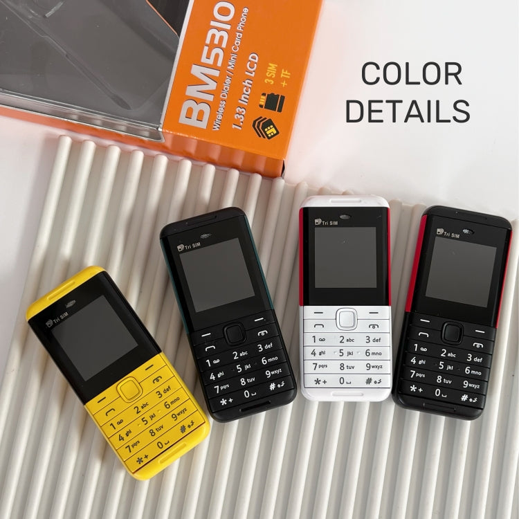 SERVO BM5310 Mini Mobile Phone, English Key, 1.33 inch, MTK6261D, 21 Keys, Support Bluetooth, FM, Magic Sound, Auto Call Record, GSM, Triple SIM (Yellow) - free shipping - PMC TechLife - Order now!