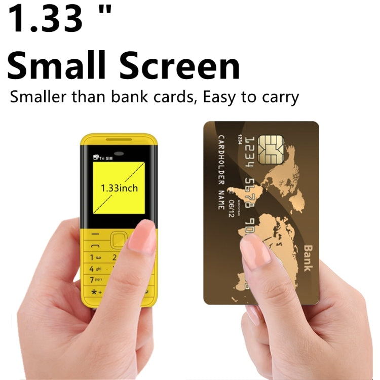 SERVO BM5310 Mini Mobile Phone, English Key, 1.33 inch, MTK6261D, 21 Keys, Support Bluetooth, FM, Magic Sound, Auto Call Record, GSM, Triple SIM (Black+green) - free shipping - PMC TechLife - Order now!
