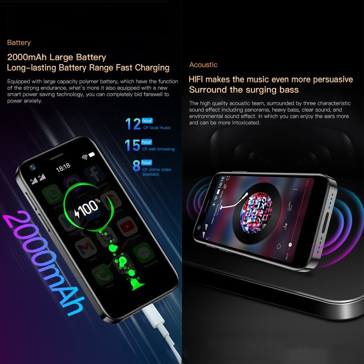 SOYES XS12 Pro, 2GB+16GB, Face Recognition, 3.0 inch Android 10.0 MTK6750 Octa Core, Bluetooth, WiFi, FM, OTG, Network: 4G, Dual SIM, Support Google Play (Blue) - SOYES by SOYES | Online Shopping South Africa | PMC TechLife