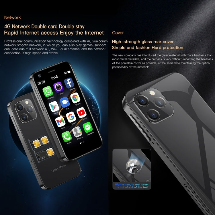 SOYES XS12 Pro, 2GB+16GB, Face Recognition, 3.0 inch Android 10.0 MTK6750 Octa Core, Bluetooth, WiFi, FM, OTG, Network: 4G, Dual SIM, Support Google Play (Blue) - SOYES by SOYES | Online Shopping South Africa | PMC TechLife