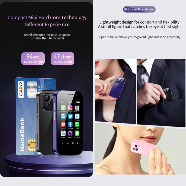 SOYES 14 Pro, 3GB+32GB, Face Recognition, 3.0 inch Android 9.0 MTK6739CW Quad Core up to 1.28GHz, OTG, Network: 4G, Dual SIM, Support Google Play (Purple) - SOYES by SOYES | Online Shopping South Africa | PMC TechLife
