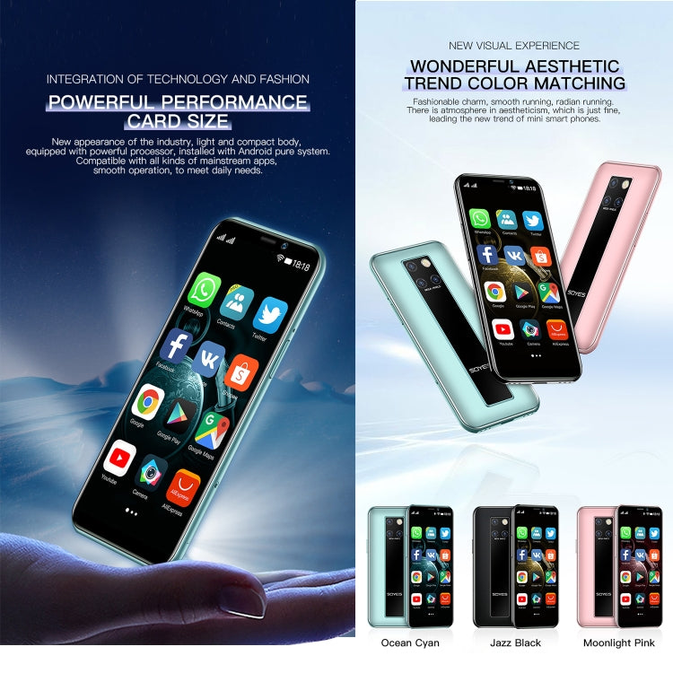 SOYES S10H, 3GB+64GB, Face Identification, 3.46 inch Android 9.0 MTK6739CW Quad Core up to 1.28GHz, Dual SIM, Bluetooth, WiFi, GPS, Network: 4G(Emerald) - SOYES by SOYES | Online Shopping South Africa | PMC TechLife