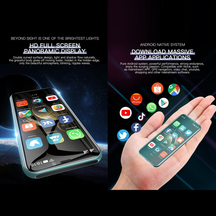 SOYES S10H, 3GB+64GB, Face Identification, 3.46 inch Android 9.0 MTK6739CW Quad Core up to 1.28GHz, Dual SIM, Bluetooth, WiFi, GPS, Network: 4G(Emerald) - SOYES by SOYES | Online Shopping South Africa | PMC TechLife