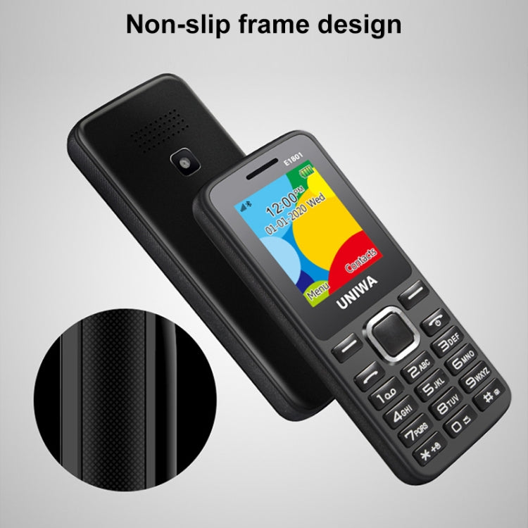 UNIWA E1801 Mobile Phone, 1.77 inch, 800mAh Battery, 21 Keys, Support Bluetooth, FM, MP3, MP4, GSM, Dual SIM(Blue) - UNIWA by UNIWA | Online Shopping South Africa | PMC TechLife