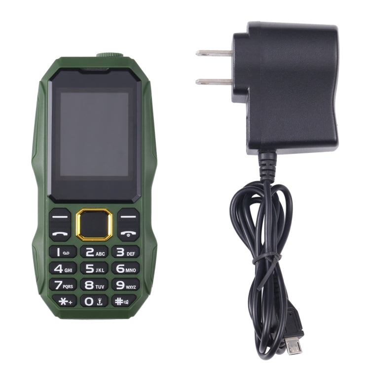 W2025 Triple Proofing Elder Phone, Waterproof Shockproof Dustproof, 5800mAh Battery, 1.8 inch, 21 Keys, LED Flashlight, Dual SIM(Green) - Others by PMC TechLife | Online Shopping South Africa | PMC TechLife | Buy Now Pay Later Mobicred