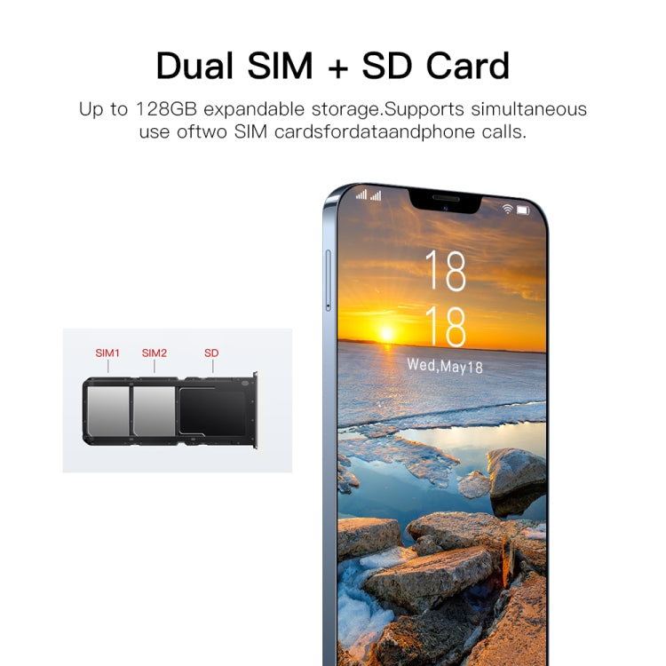 i13 Pro Max N83, 1GB+16GB, 6.1 inch Notch Screen, Face Identification, Android 6.0 Spreadtrum 7731G Quad Core, Network: 3G, Dual SIM(Black) - free shipping - PMC TechLife - Order now!