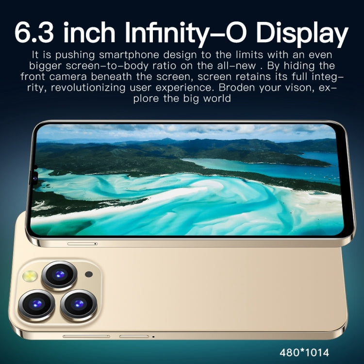 i14 Pro Max N86, 2GB+16GB, 6.3 inch, Face Identification, Android 8.1 MTK6737 Quad Core, Network: 4G(Gold) - free shipping - PMC TechLife - Order now!