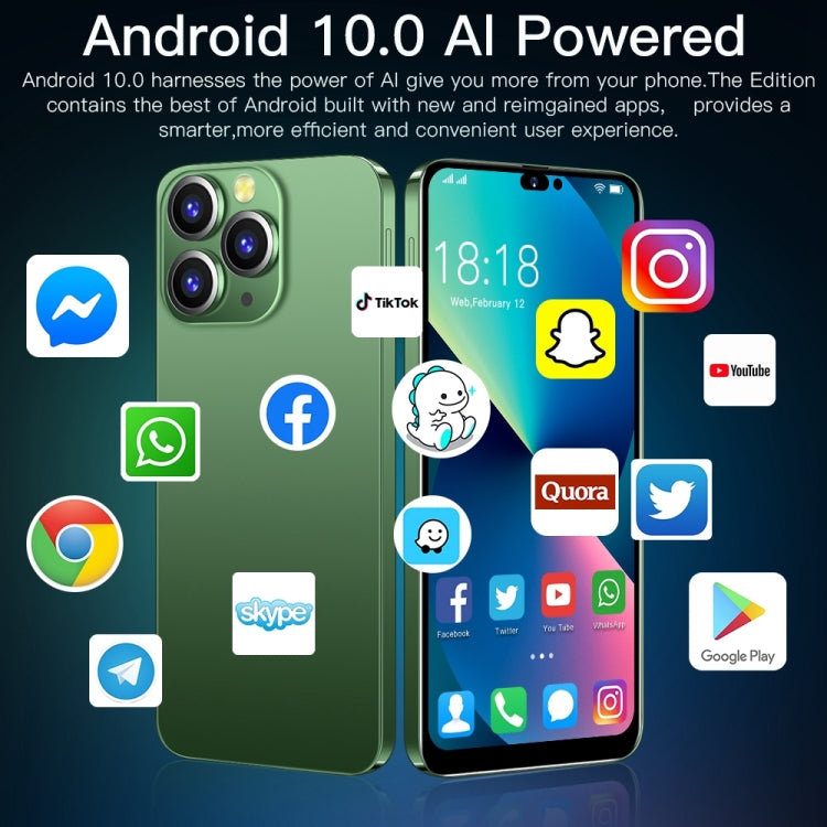 i14 Pro Max N86, 4GB+32GB, 6.3 inch, Face Identification, Android 10 MTK6737 Quad Core, Network: 4G,  with 64GB TF Card (Gold) - free shipping - PMC TechLife - Order now!