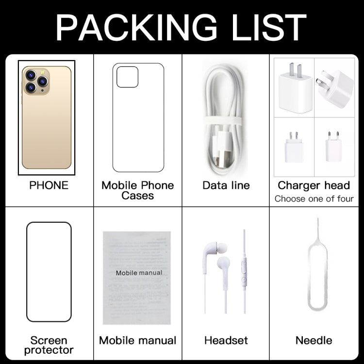 i14 Pro Max N86, 4GB+32GB, 6.3 inch, Face Identification, Android 10 MTK6737 Quad Core, Network: 4G,  with 64GB TF Card (Gold) - free shipping - PMC TechLife - Order now!