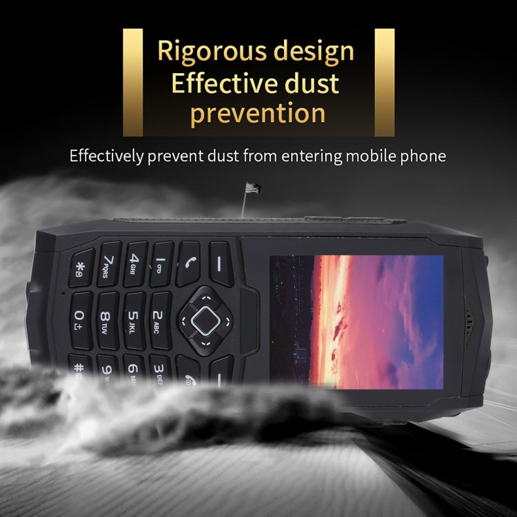 Rugtel R1C Rugged Phone, IP68 Waterproof Dustproof Shockproof, 2.4 inch, MTK6261D, 2000mAh Battery, SOS, FM, Dual SIM(Black) - free shipping - PMC TechLife - Order now!