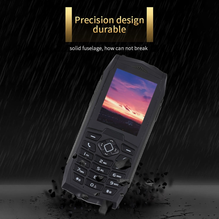 Rugtel R1C Rugged Phone, IP68 Waterproof Dustproof Shockproof, 2.4 inch, MTK6261D, 2000mAh Battery, SOS, FM, Dual SIM(Black) - free shipping - PMC TechLife - Order now!