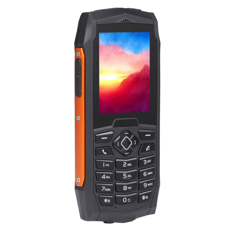 Rugtel R1D Rugged Phone, IP68 Waterproof Dustproof Shockproof, 2.4 inch, MTK6261D, 2000mAh Battery, Loud Box Speaker, FM, Network: 2G, Dual SIM(Orange) - free shipping - PMC TechLife - Order now!