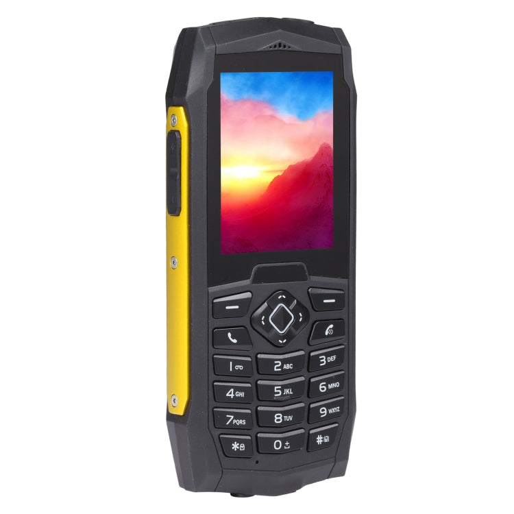 Rugtel R1D Rugged Phone, IP68 Waterproof Dustproof Shockproof, 2.4 inch, MTK6261D, 2000mAh Battery, Loud Box Speaker, FM, Network: 2G, Dual SIM(Yellow) - free shipping - PMC TechLife - Order now!