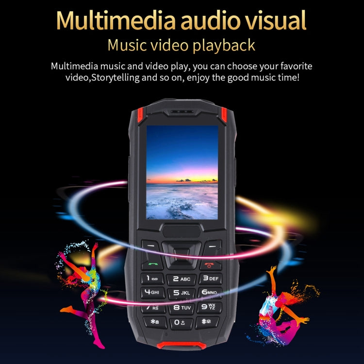 Rugtel R2C Rugged Phone, IP68 Waterproof Dustproof Shockproof, 2.4 inch, MTK6261D, 2500mAh Battery, SOS, FM, Dual SIM(Red) - free shipping - PMC TechLife - Order now!