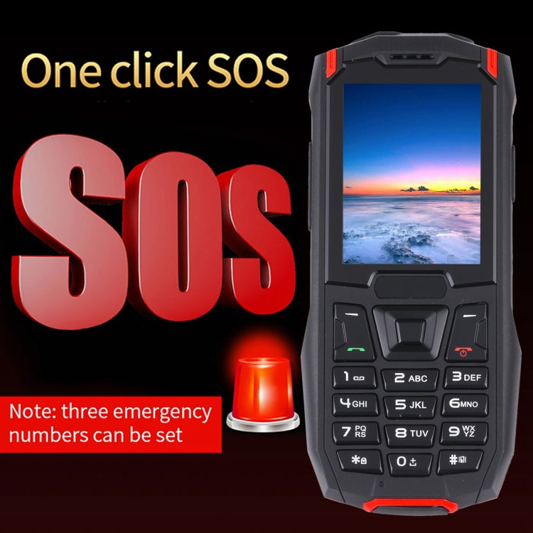Rugtel R2C Rugged Phone, IP68 Waterproof Dustproof Shockproof, 2.4 inch, MTK6261D, 2500mAh Battery, SOS, FM, Dual SIM(Red) - free shipping - PMC TechLife - Order now!
