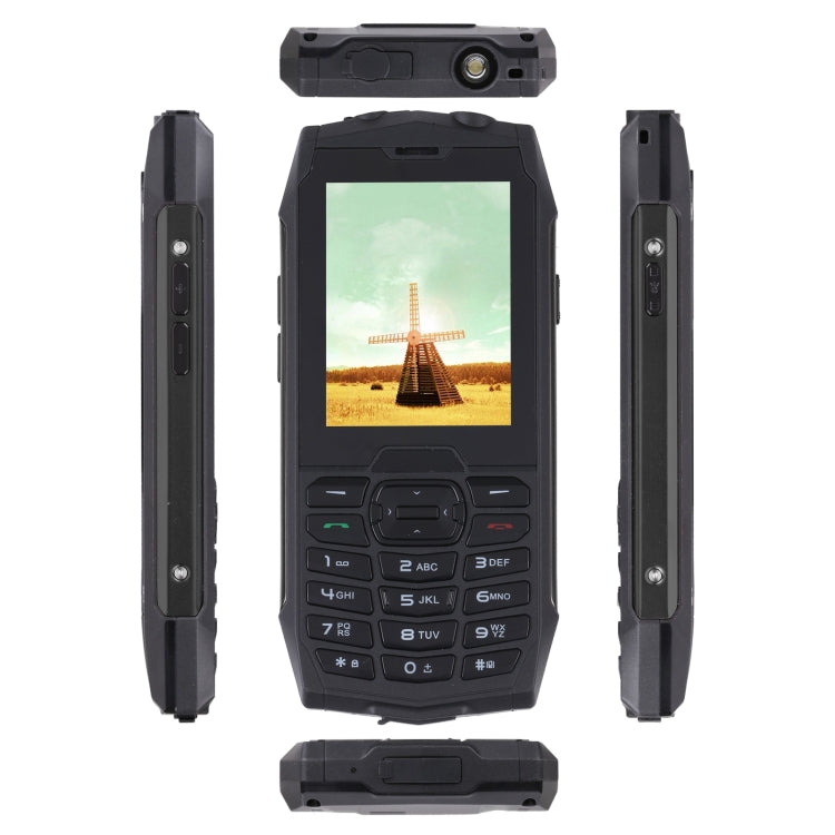 Rugtel R3C Rugged Phone, IP68 Waterproof Dustproof Shockproof, 2.8 inch, MTK6261D, 2000mAh Battery, SOS, FM, Dual SIM(Black) - free shipping - PMC TechLife - Order now!