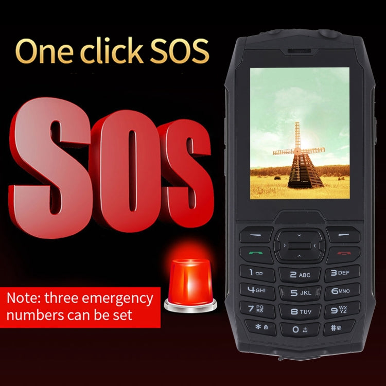 Rugtel R3C Rugged Phone, IP68 Waterproof Dustproof Shockproof, 2.8 inch, MTK6261D, 2000mAh Battery, SOS, FM, Dual SIM(Black) - free shipping - PMC TechLife - Order now!