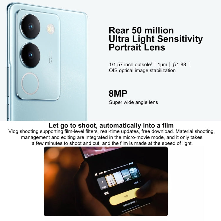 vivo S17 5G, 50MP Camera, 8GB+ 256GB, Dual Back Cameras, Srceen Fingerprint Identification, 4600mAh Battery, 6.78 inch Android 13 OriginOS 3 Snapdragon 778G+ Octa Core up to 2.5GHz, OTG, NFC, Network: 5G(Black) - free shipping - PMC TechLife - Order now!