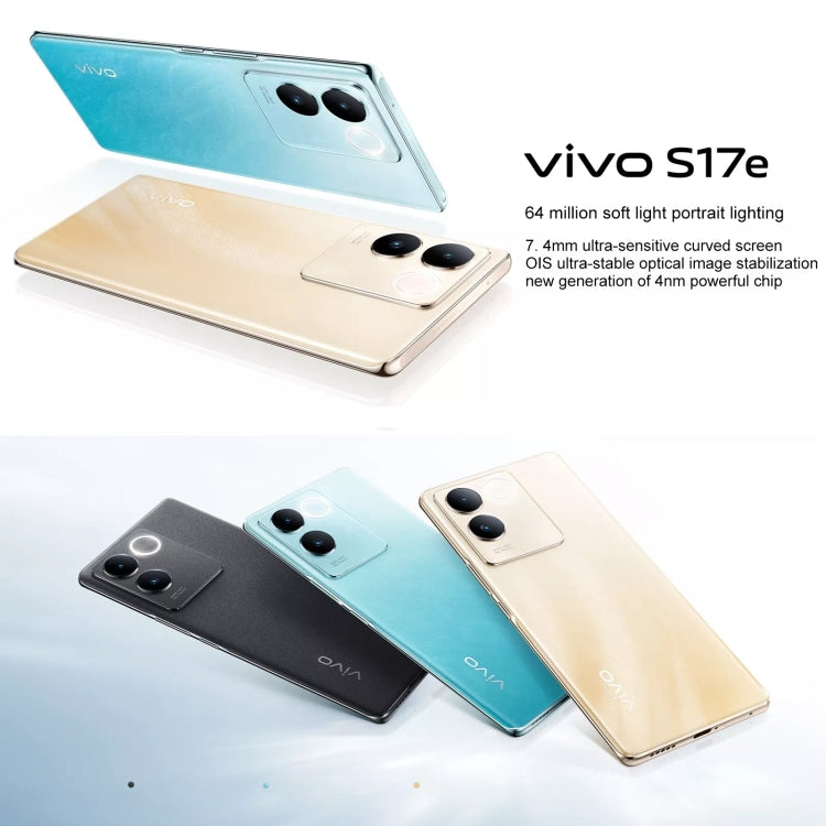 vivo S17e 5G, 64MP Camera, 12GB+256GB, Dual Back Cameras, Srceen Fingerprint Identification, 4600mAh Battery, 6.78 inch Android 13 OriginOS 3 Dimensity 7200 Octa Core up to 2.8GHz, OTG, NFC, Network: 5G (Black) - free shipping - PMC TechLife - Order now!