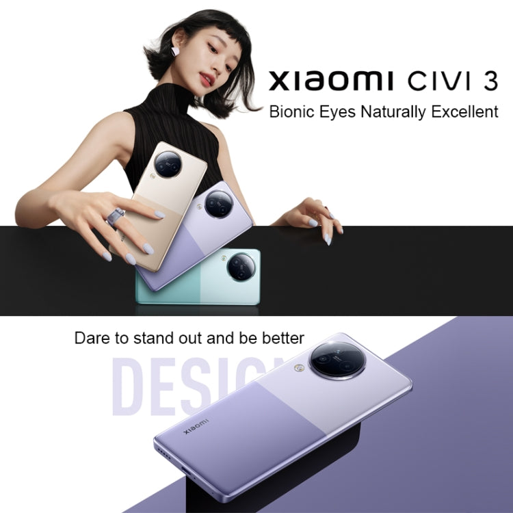 Xiaomi Civi 3 5G, 50MP Camera, 12GB+256GB, Triple Back Cameras + Dual Front Cameras, In-screen Fingerprint Identification, 4500mAh Battery, 6.55 inch MIUI 14 Dimensity 8200-Ultra Octa Core 4nm up to 3.1GHz, Network: 5G, NFC (Grey) - free shipping - PMC TechLife - Order now!