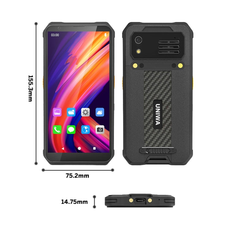UNIWA M512 Standard Rugged Phone, 4GB+64GB, IP65 Waterproof Dustproof Shockproof, 4100mAh Battery, 5.7 inch Android 12 MTK6762 Octa Core up to 2.0GHz, Network: 4G, NFC (Black) - UNIWA by UNIWA | Online Shopping South Africa | PMC TechLife