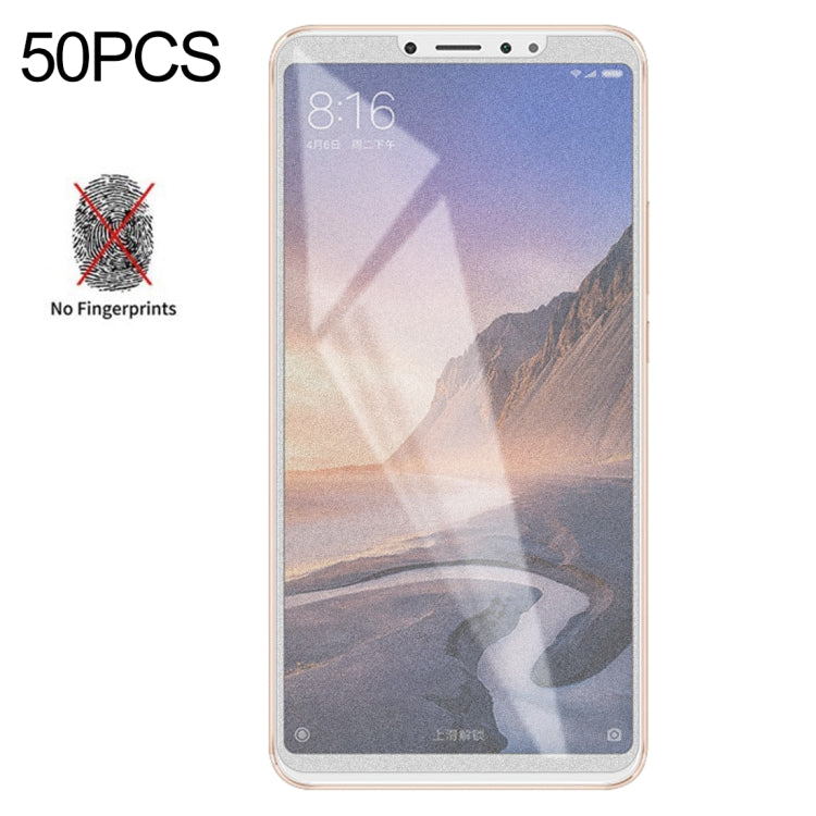 50 PCS Non-Full Matte Frosted Tempered Glass Film for Xiaomi Mi Max 3 , No Retail Package -  by PMC TechLife | Online Shopping South Africa | PMC TechLife
