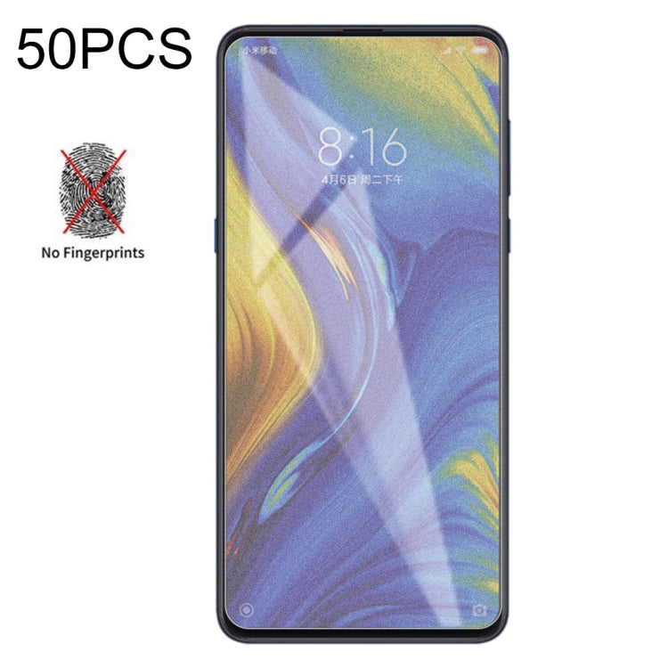 50 PCS Non-Full Matte Frosted Tempered Glass Film for Xiaomi Mi Mix 3, No Retail Package -  by PMC TechLife | Online Shopping South Africa | PMC TechLife