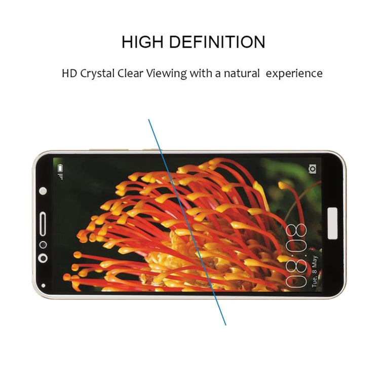 0.26mm 9H 2.5D Anti-scratch Silk-screen Tempered Glass Full Screen Film for Huawei Y6 (2018) (Black) - free shipping - PMC TechLife - Order now!