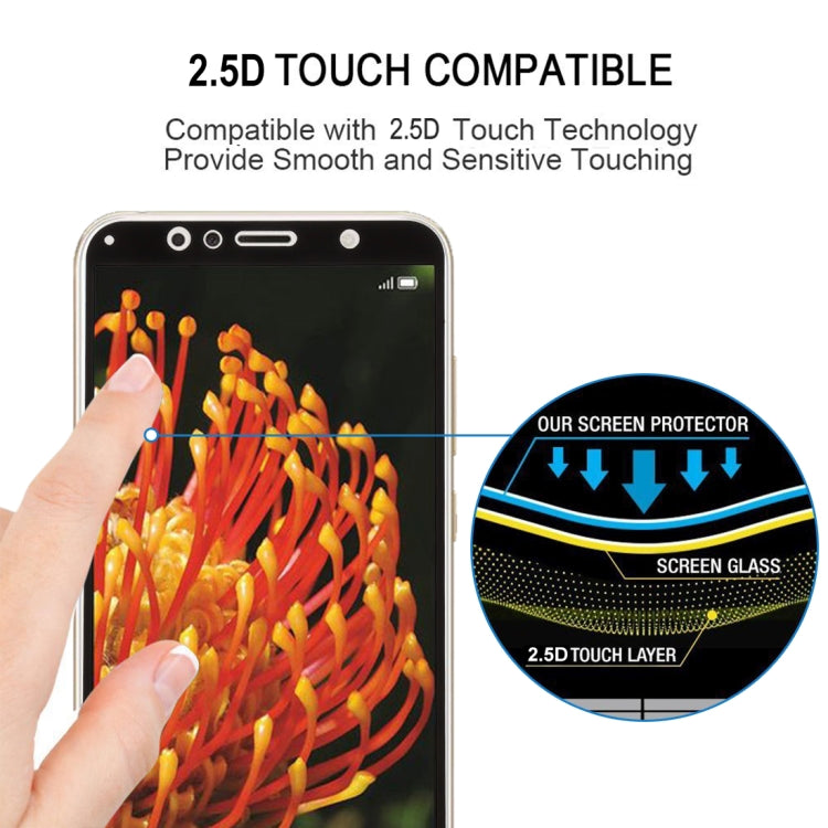 0.26mm 9H 2.5D Anti-scratch Silk-screen Tempered Glass Full Screen Film for Huawei Y6 (2018) (Black) - free shipping - PMC TechLife - Order now!