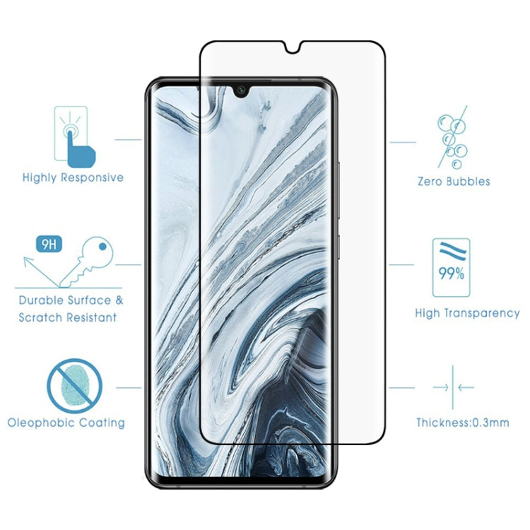 25 PCS For Xiaomi Mi Note 10 9H HD 3D Curved Edge Tempered Glass Film (Black) -  by PMC TechLife | Online Shopping South Africa | PMC TechLife