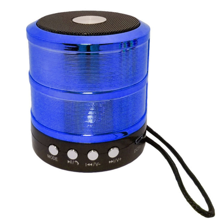 WS-887 Bluetooth Speaker with Lanyard, Support Hands-free Call & FM & U Disk & TF Card & AUX(Blue) - Mini Speaker by PMC TechLife | Online Shopping South Africa | PMC TechLife